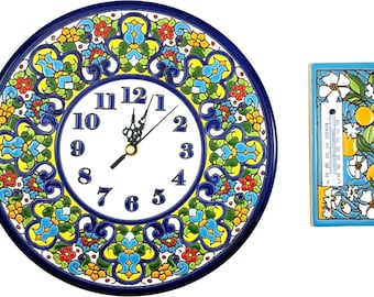 Set of any Thermometer + Wall Clock set - Free Pre-order Photo | Patio Decor Set Garden Wall Clock Outdoor Temperature Gauge Backyard Art