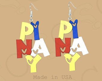 Pinay Dangle Earrings | Philippines Earrings | Birch Wood