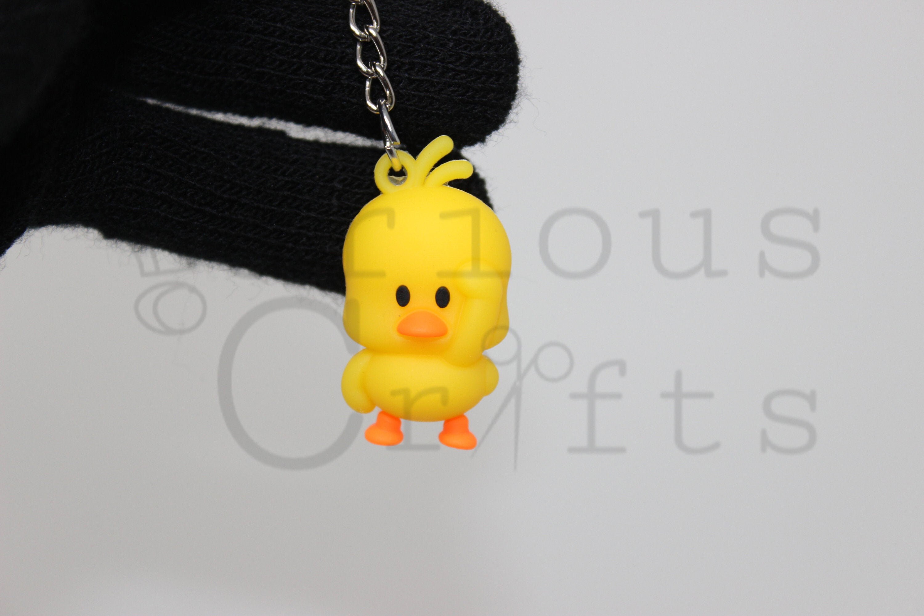 Little Yellow Ducky Keychain Cute Dancing Ducky Rubber Etsy