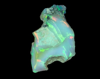 Natural Ethiopian Welo Opal Rough, Raw Opal Gemstone, Untreated Raw Flashy Color Play Fire 7.75 Carat.