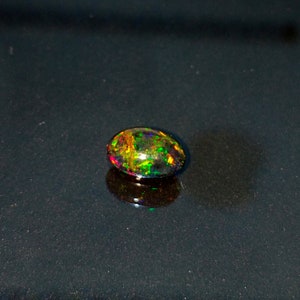 Natural Ethiopian Black Opal, Gorgeous Cabochon Black opal Gemstone Multi Fire black opal jewelry making Cabochon cabs, Loose opal. (170)