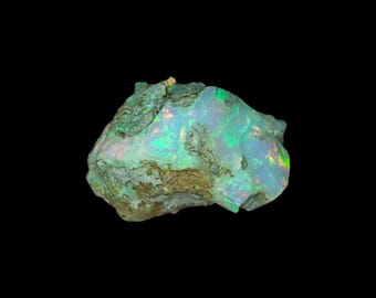 Natural Ethiopian Welo Opal Rough, Raw Opal Gemstone, Untreated Raw Flashy Color Play Fire 19.25 Carat.