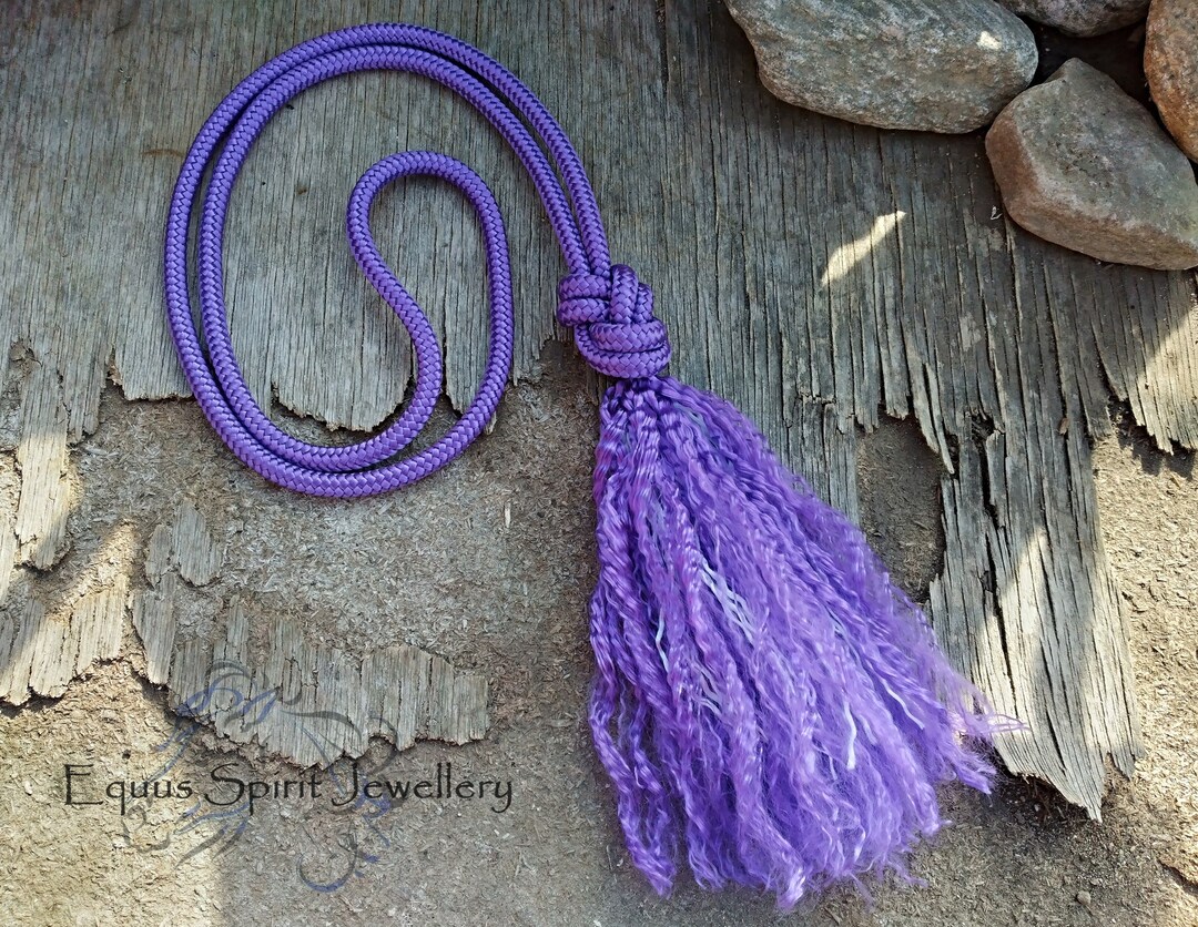 10mm Knotted PPM Rope Cordeo in Acid Purple Colour Pattern.finished to ...