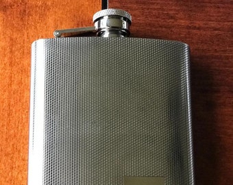 1308YBX-1 Mesh design 8 Oz flask, stainless steel