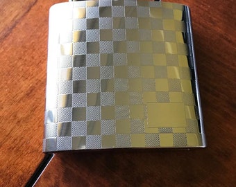 1006YBX-3, 6 Oz flask checker design, stainless steel