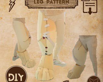 Digitigrade Leg Fursuit Pattern | Cosplay Costume Pattern | PDF Download