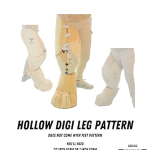 Fursuit Hollow Leg Pattern - Instant Download PDF