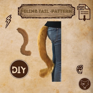 Katzenschwanz | Cosplay/Fursuit Schwanzmuster | Digitaler PDF-Download