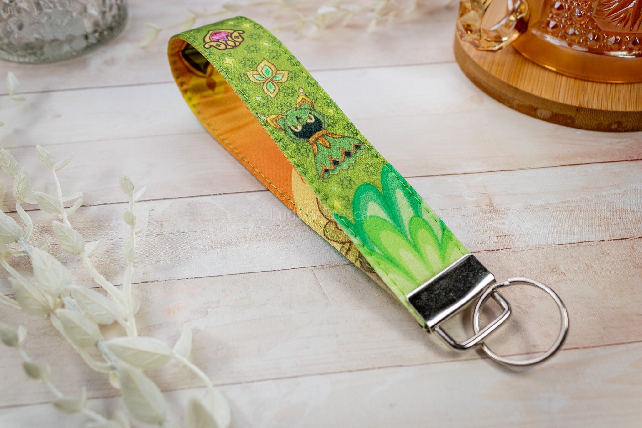 Genshin Impact Collei Inspired Fabric Key Fob Wristlet