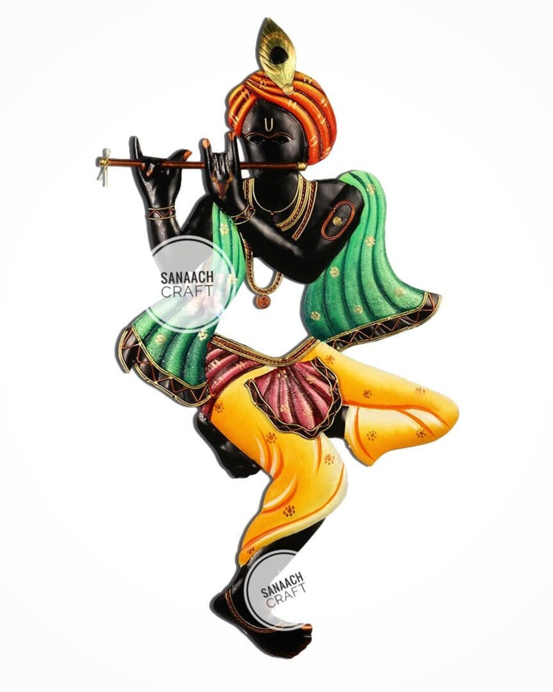 Lord Krishna Designed Metallic Playing Flute Wall Hanging It - Etsy Lord Krishna Designed Metallic Playing Flute Wall Hanging It - Etsy