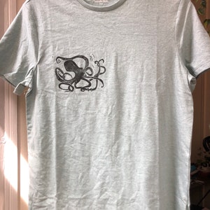 Custom woodblock printed t-shirts