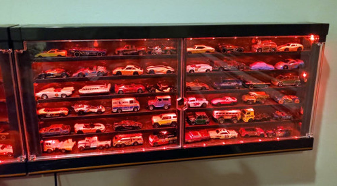 Custom LED Hot Wheels Premium 50 Car Collector Display Case Etsy