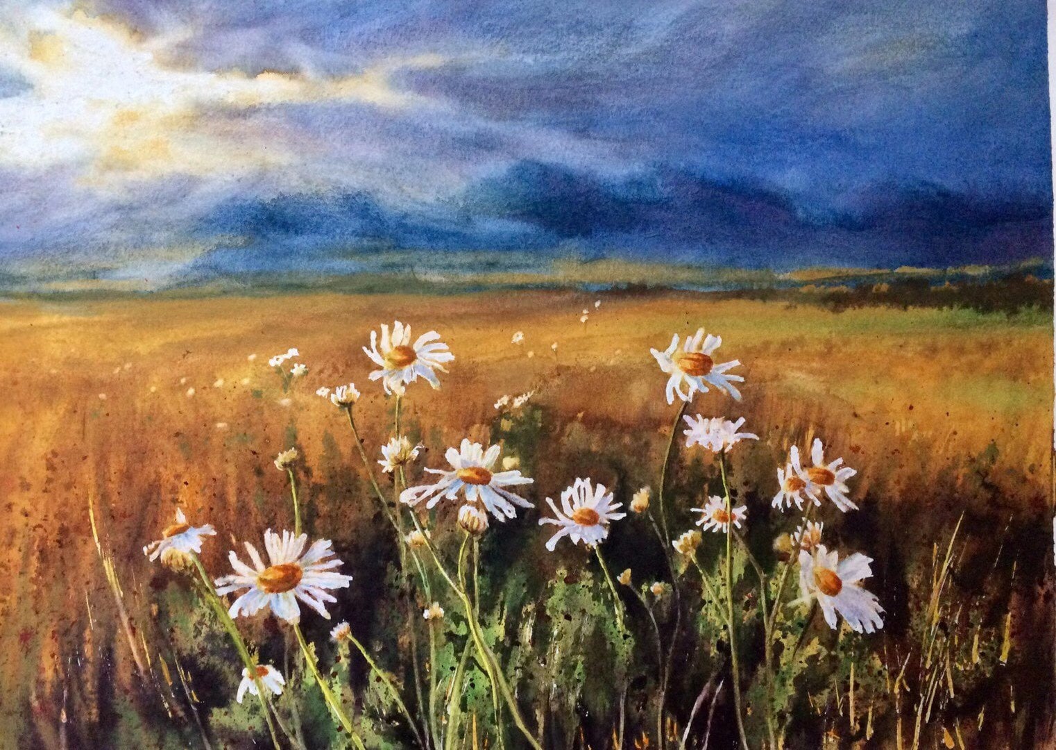 Prairie Original Watercolor Painting Etsy