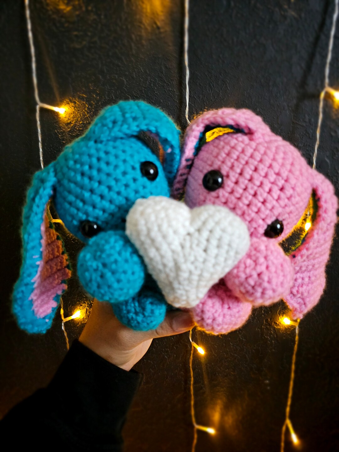 Conjoined Bunny, Gothic Toy, Amigurumi, Bunny, Gothic Plush - Etsy