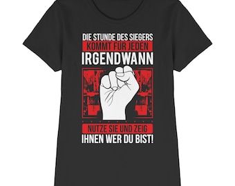 Die Stunde des Siegers - Damen T-Shirt | Böhse Onkelz Geschenk Biker Rocker Deutschrock Freiwild Party Geschenk Weihnachten Geburtstag