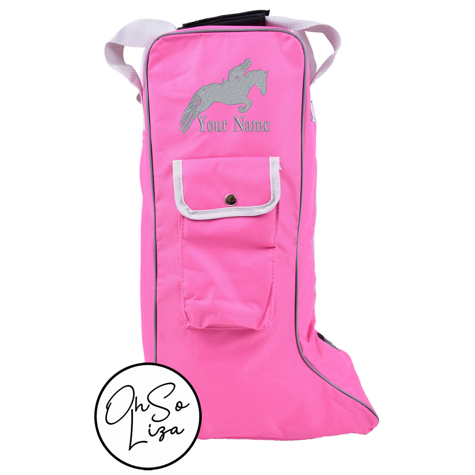 Personalised Long Riding Boot Bag With Jumping Horse Design Etsy UK