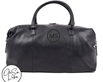 Personalised Weekender Bag Faux Leather 100% Vegan Friendly