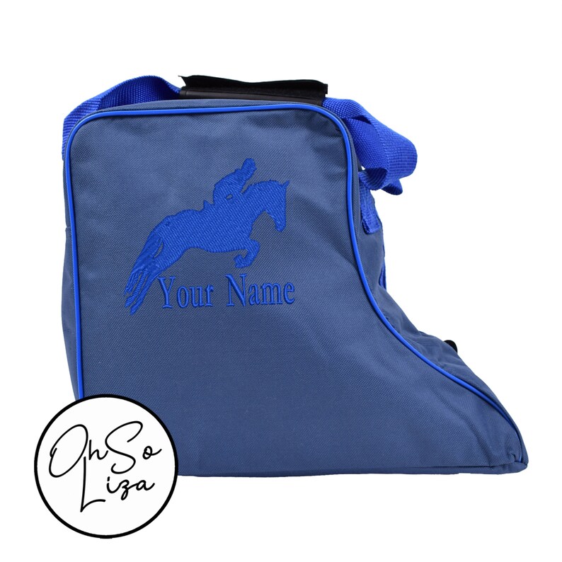 Personalised Equestrian Paddock Boot Bag With Jumping Horse Etsy