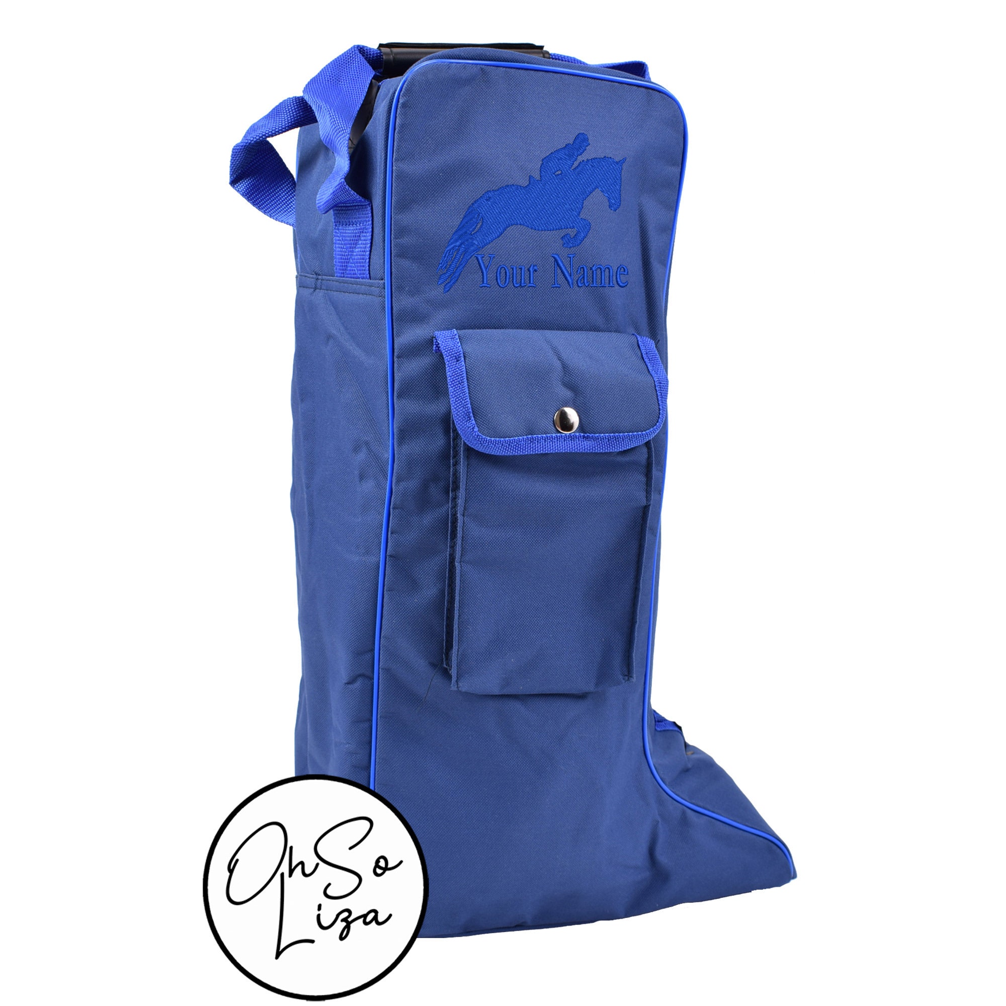 Personalised Long Riding Boot Bag With Jumping Horse Design Etsy UK