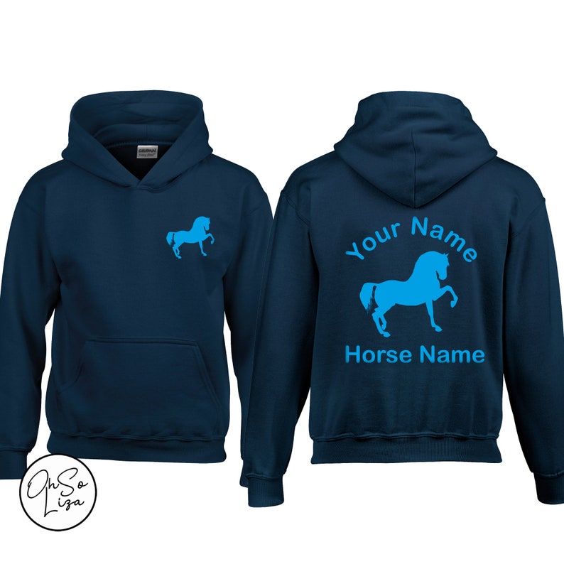 Personalised Horse Riding Hoodie Horse Gifts for Girls Personalised Hoodie Equestrian Gift Personalized Hoodie Pony Club Gift Pink image 8