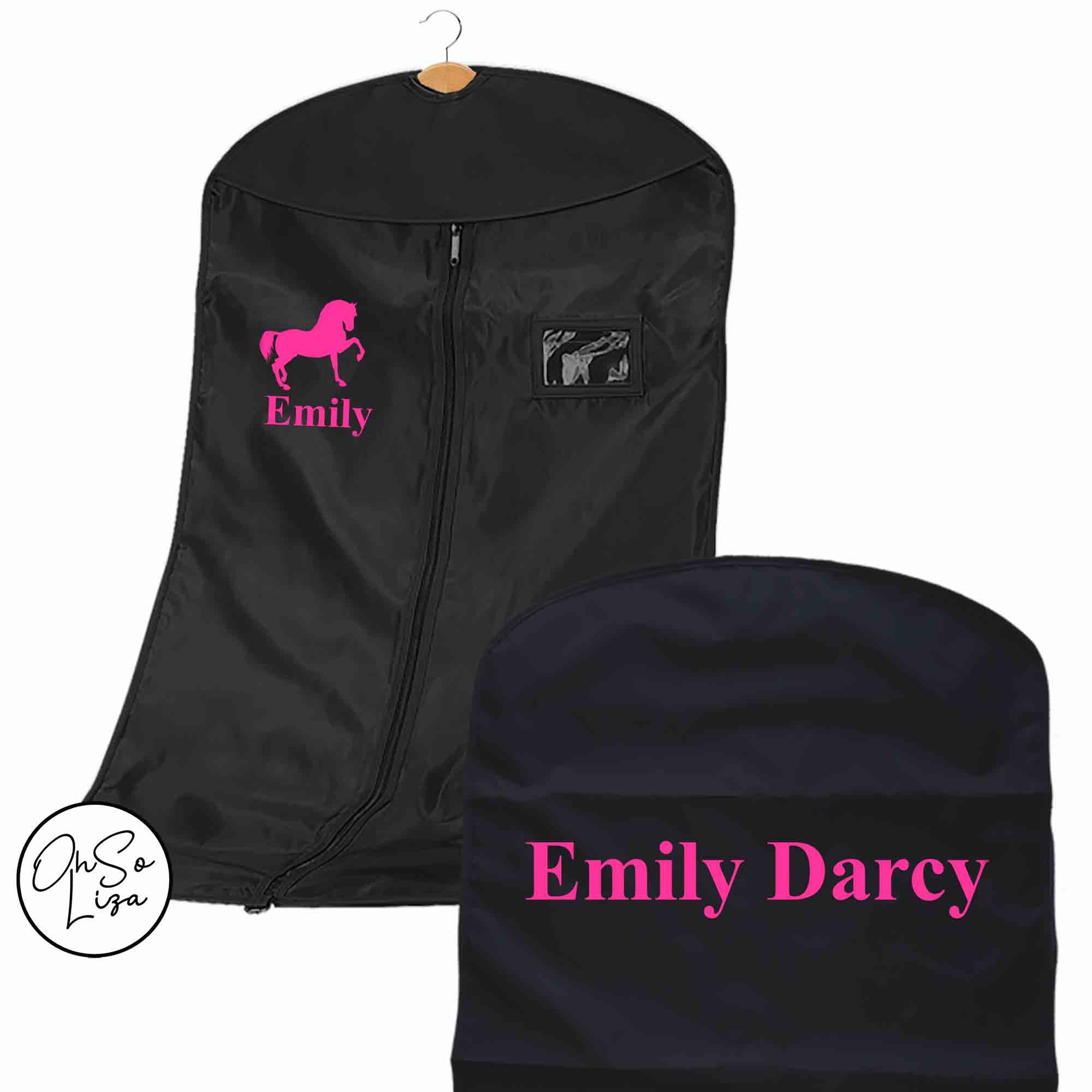 Personalised Horse Garment Bag Perfect Gift for Horse Lover Dressage Gift Equestrian Travel Bag