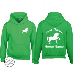 Personalised Horse Riding Hoodie Horse Gifts for Girls Personalised Hoodie Equestrian Gift Personalized Hoodie Pony Club Gift Pink image 7