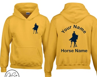 Personalised Horse Riding  Dressage Hoodie - Gifts for Girls -Personalized Hoodie - Equestrian Gift - Personalized Hoodie - Pony Club Gift
