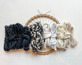 Circular Loom Kit - Weaving - Black and White