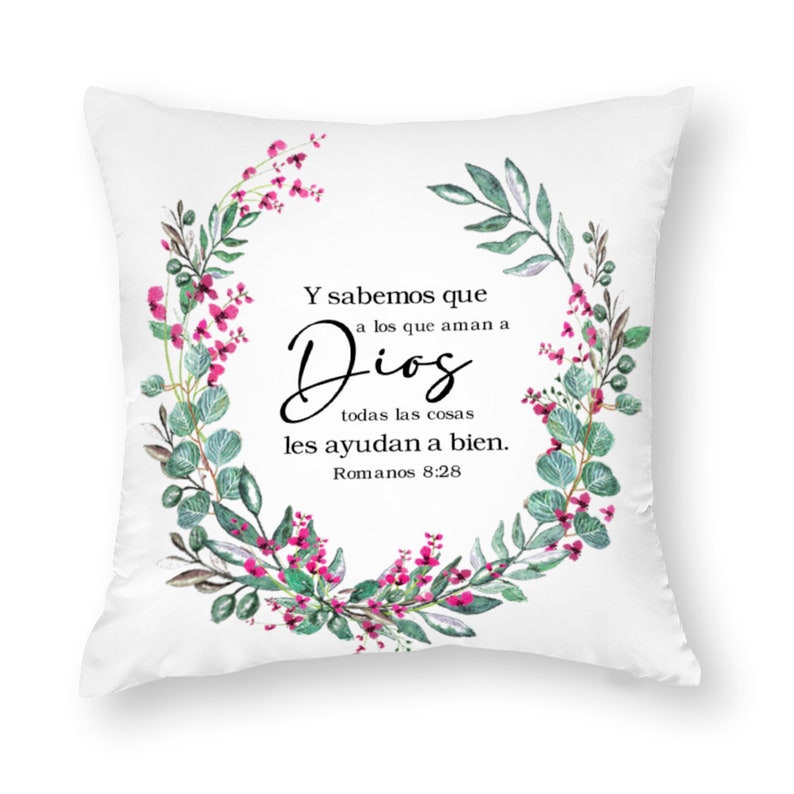 Romanos 8 Pillow Christian Spanish Pillowcase Spanish Bible Etsy