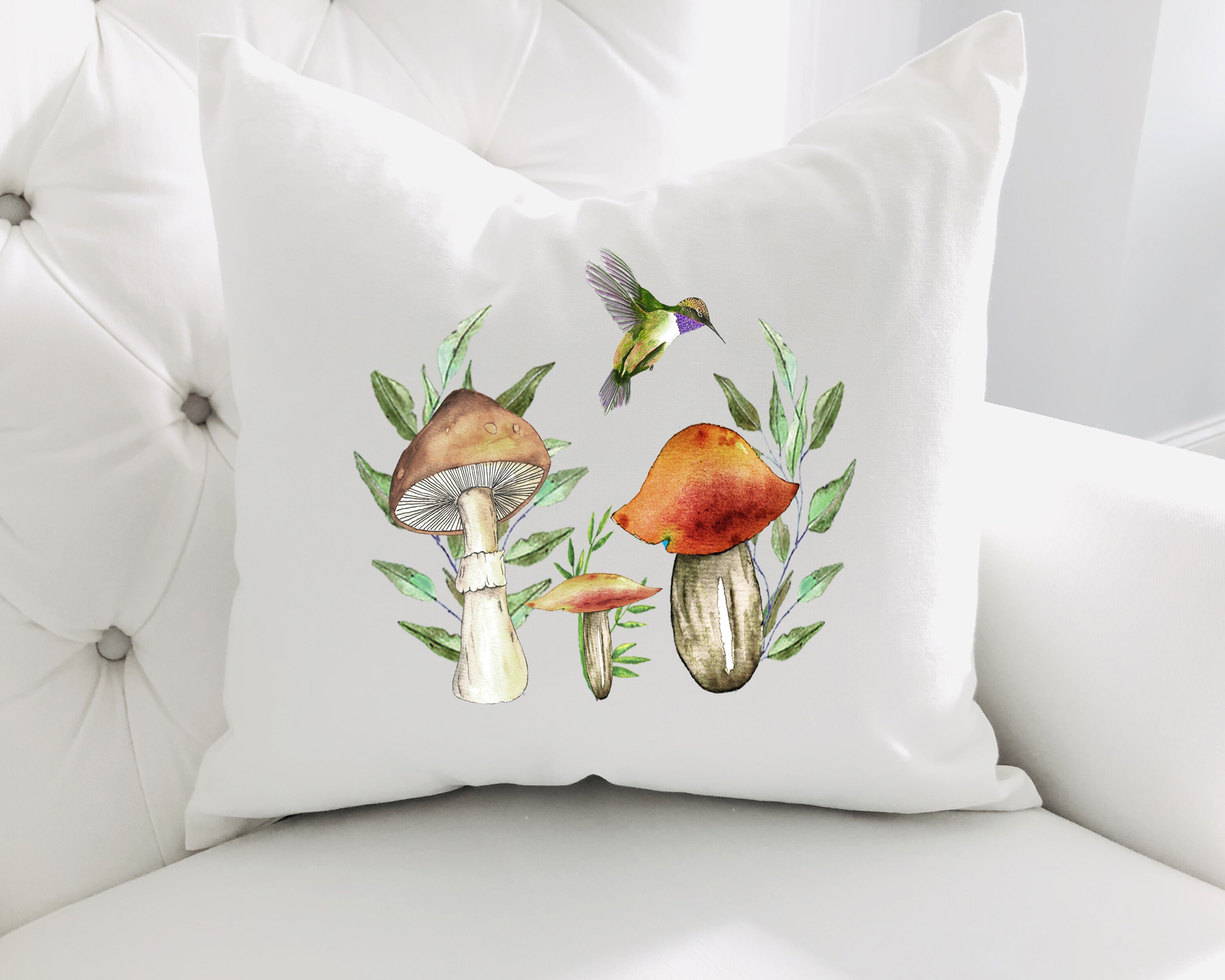 mushroom throw pillow