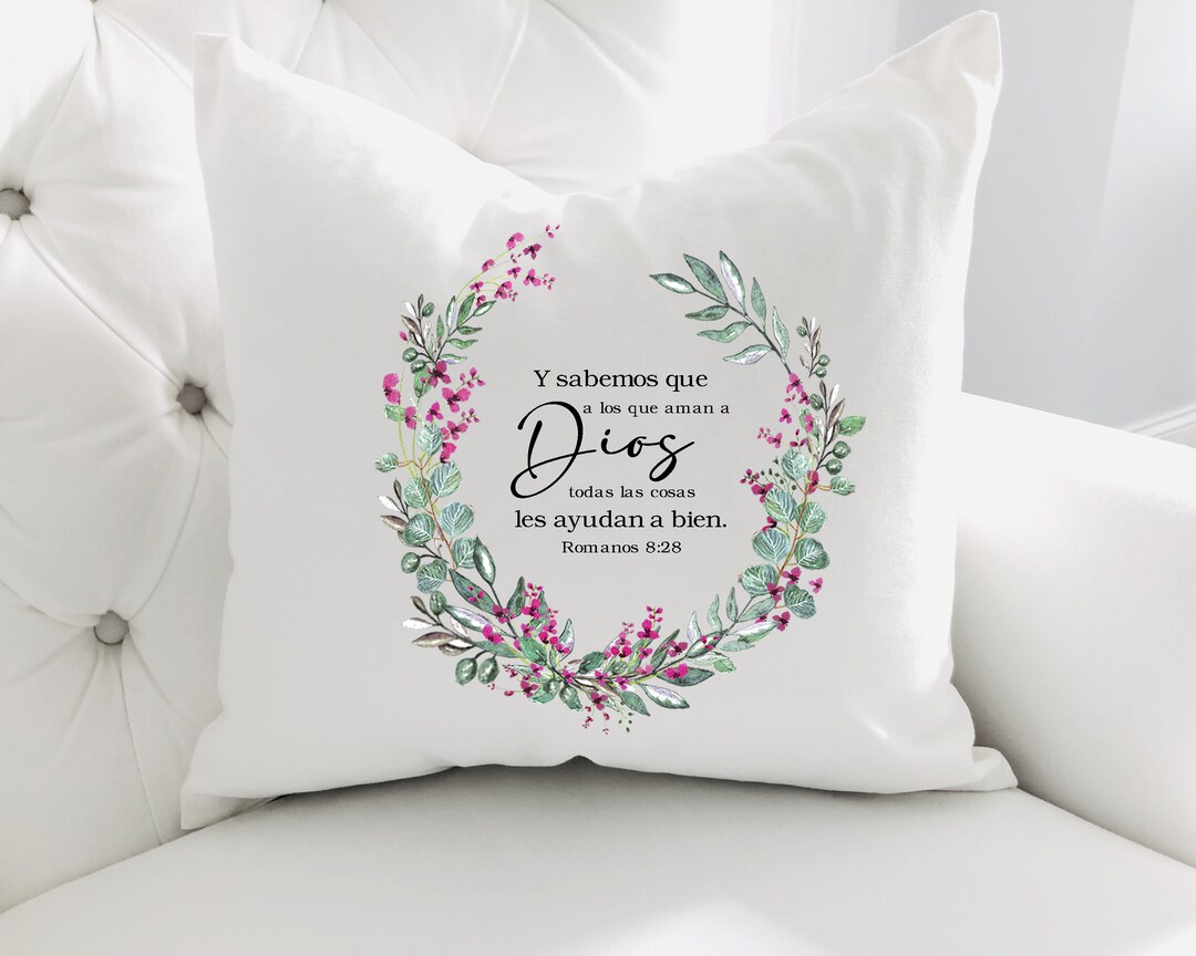 Romanos 8 Pillow Christian Spanish Pillowcase Spanish Bible Etsy