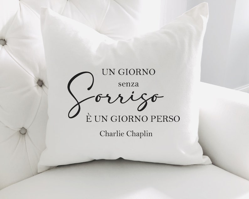 Italian Pillowcase Italian Quote Cushion Italian Gift Etsy