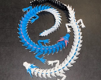 16" 3D Printed Dragon Figurine, Fidget Desk Decor