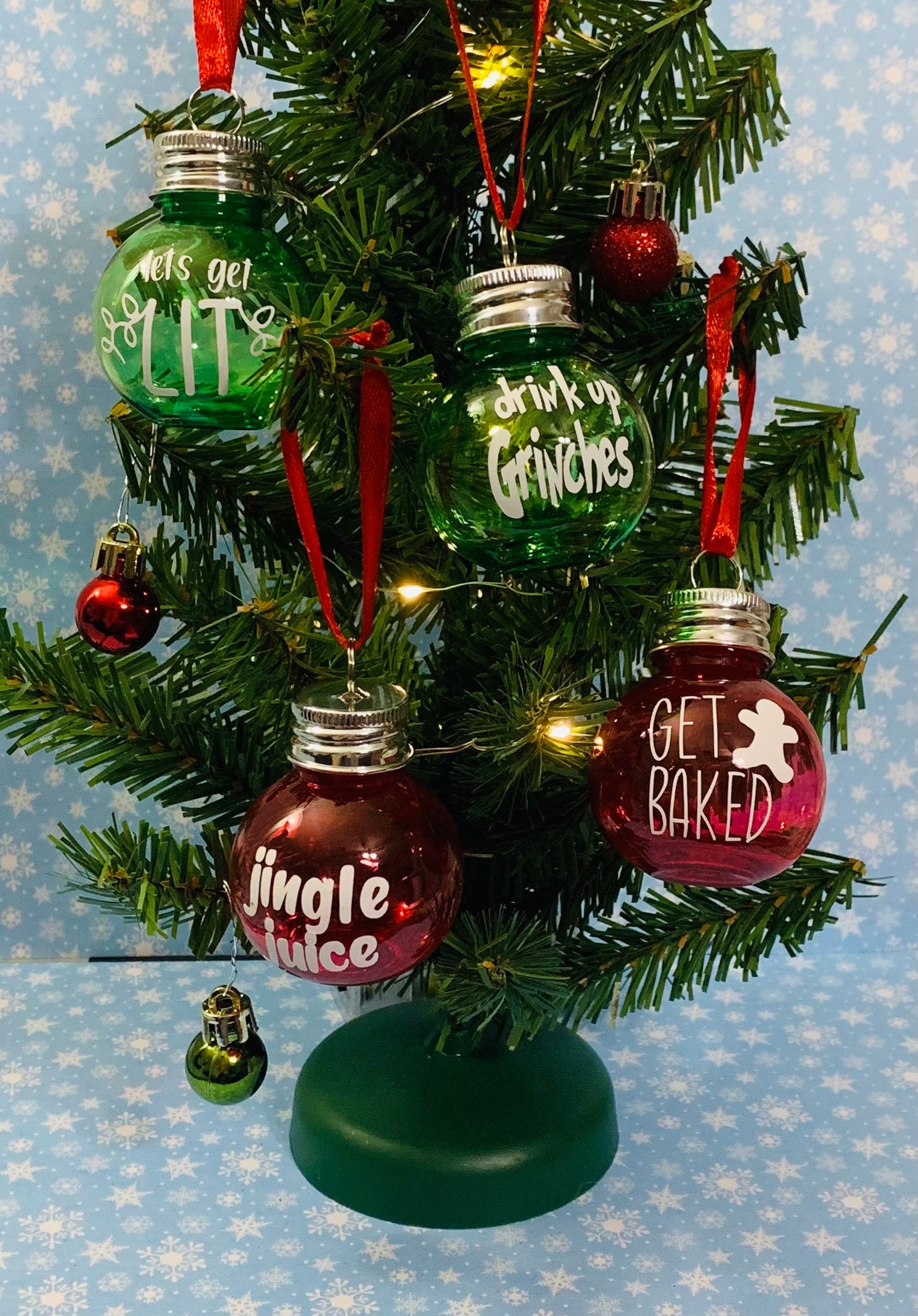 Christmas Ornament Shot Glasses Etsy