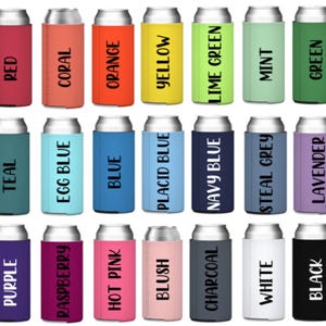 College Football Beverage Huggers, Drink Insulators