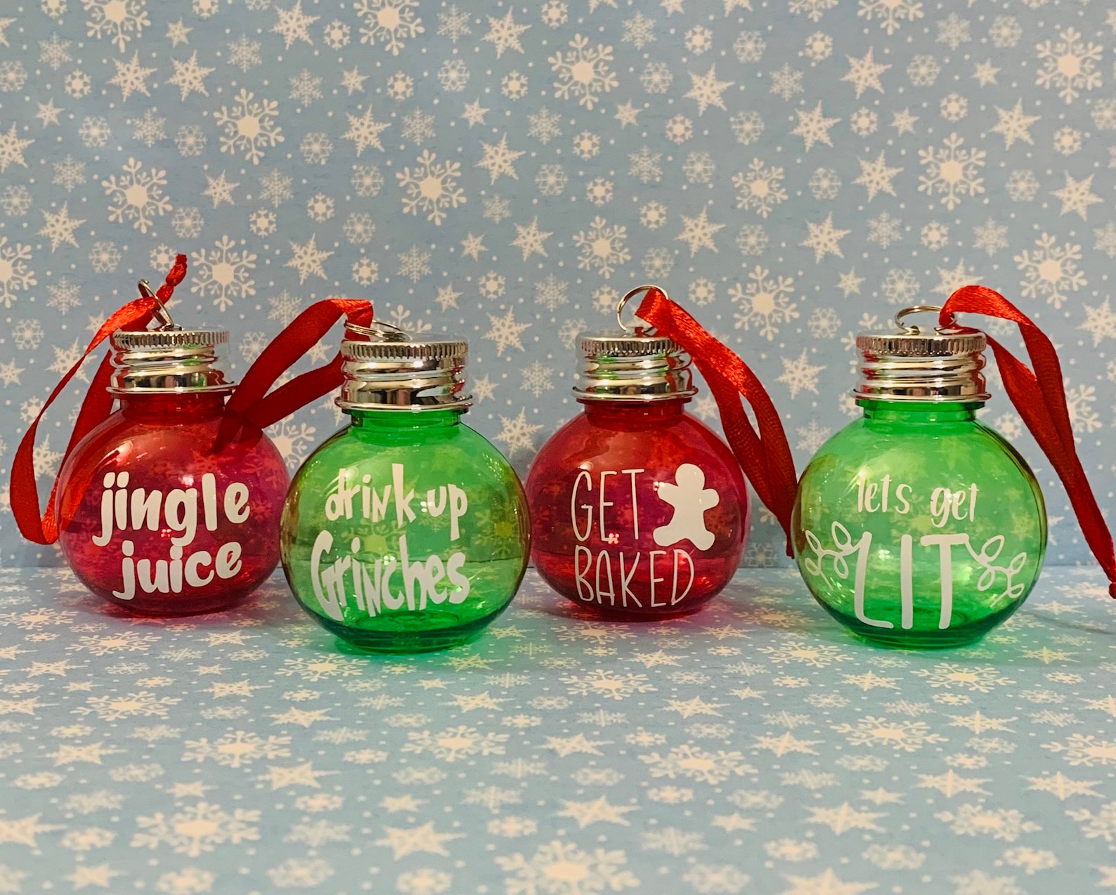 Christmas Ornament Shot Glasses Etsy