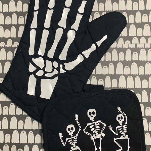 Guanto da forno per presine scheletro