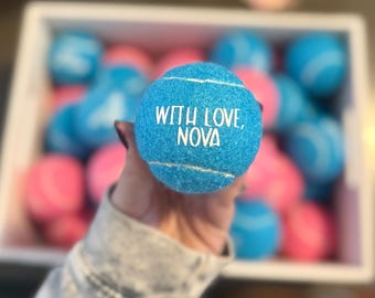 Dog Tennis Ball, Dog Toy, Favor, Gift, Tennis Ball, Customized Dog Gift, Wedding Favor