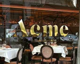 Custom Gold Leaf Effect Window Sticker - Gilding Logo, Gold foil and Black Shadow Vintage Decal