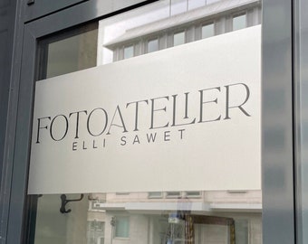 Custom Frosted Window Sticker: Personalized Storefront Logo Film