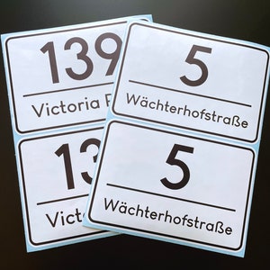 Set of Wheelie Bin Stickers, House Number Decal Street Name, Pack of trash Stickers image 4