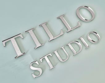 Silver Acrylic Letters | Custom Acrylic Sign | Wedding Name Decor