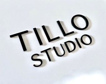 Black Acrylic Letters: Minimal Font, Custom Sign, Cake Topper