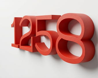 Minimal House Number Extruded – 3D House Sign