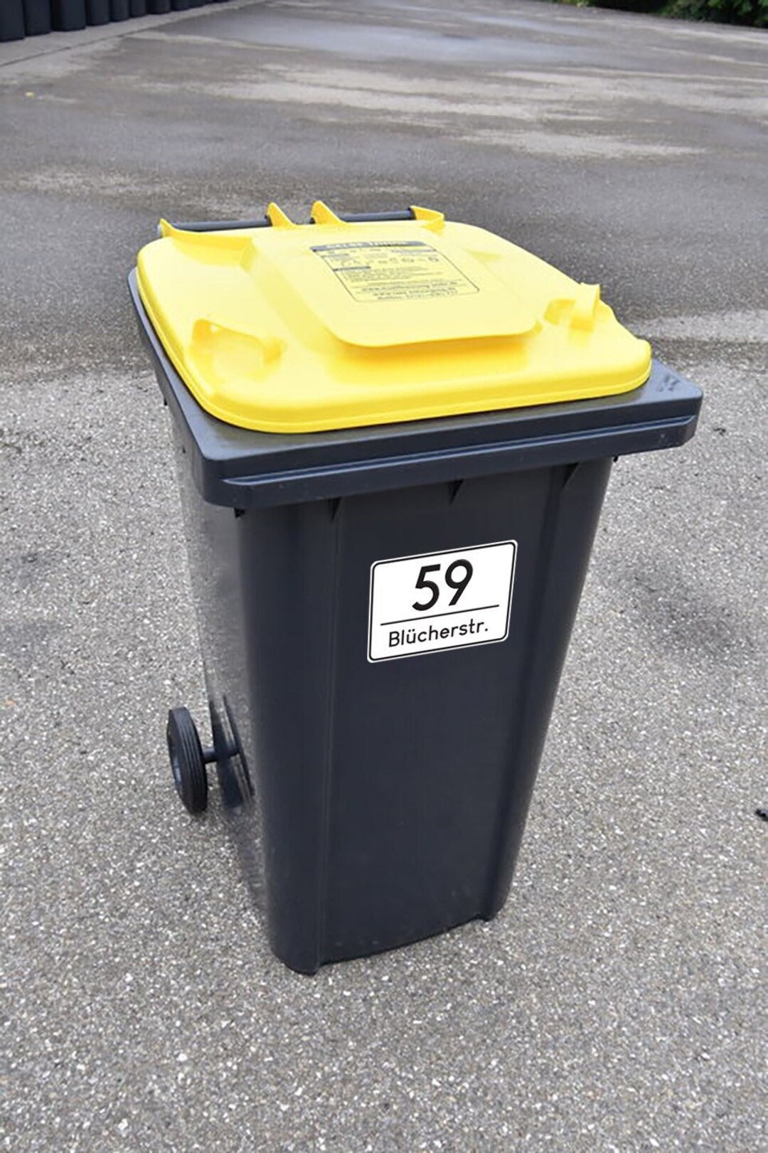 Set of Wheelie Bin Stickers Pack of Trash Stickers Personalised Decal