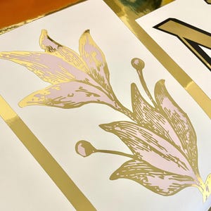 Raamsticker met kleurrijke bladgoudeffect op maat | Logo-effect bladgoud | Vergulden