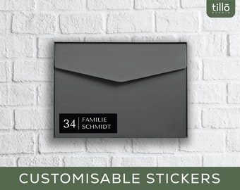 Personalised Mailbox Sticker with Name & Street Number