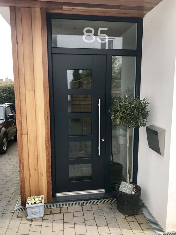 Premium Frosted Minimal House Numbers Etched Stickers for Etsy