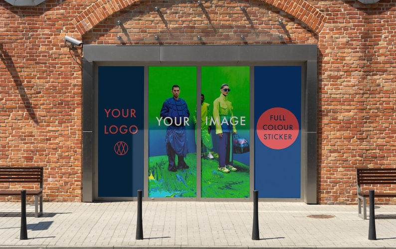 Window Banner Sticker Designs Personalised Large Window Banner Sticker | Printed Decal for Business ...