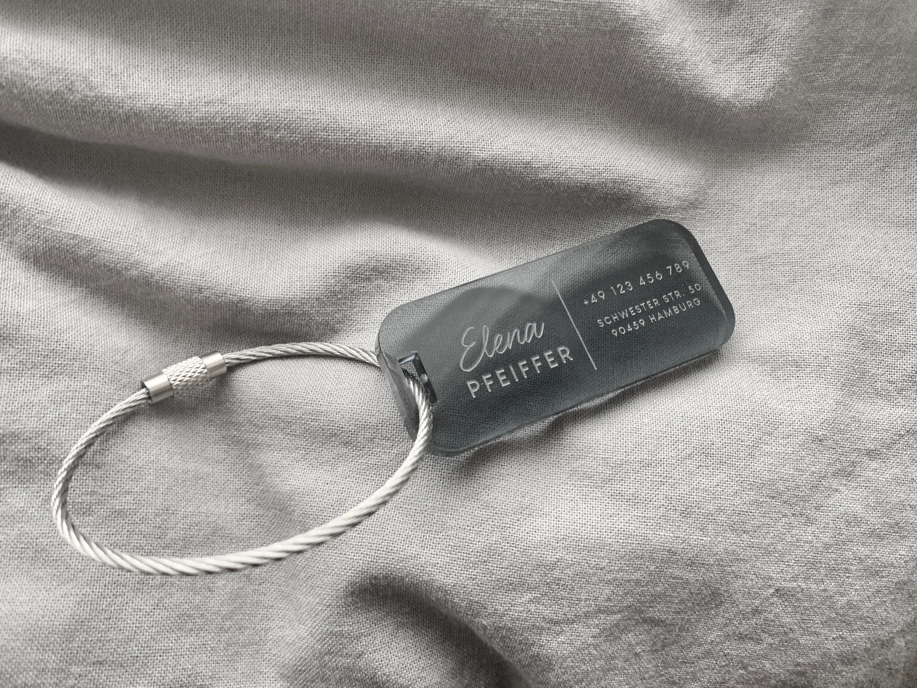 Personalised Translucent Acrylic Luggage Tag